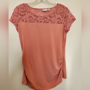 New York & Company, Peach Color Shirt, Size Small